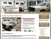 Tablet Screenshot of garagedoorrepairnj.com